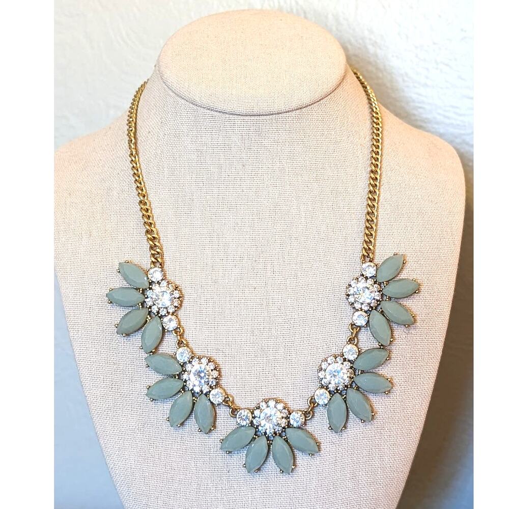 J. Crew Sage Rhinestone Statement Necklace